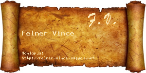 Felner Vince névjegykártya