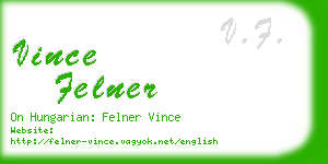 vince felner business card